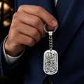 Silver Tag Keychain