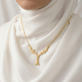 Olive Branch Initial Necklace