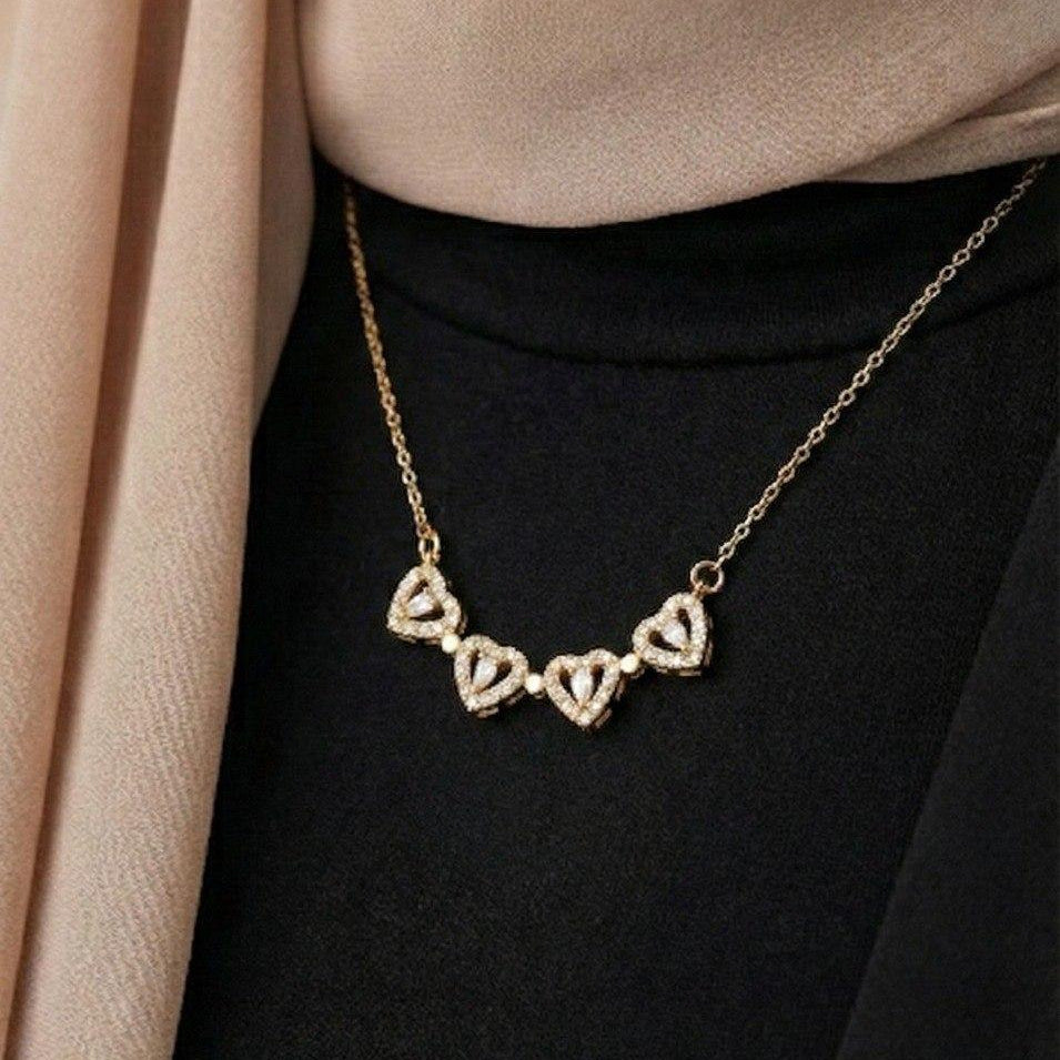 Crystal Clover Charm Necklace