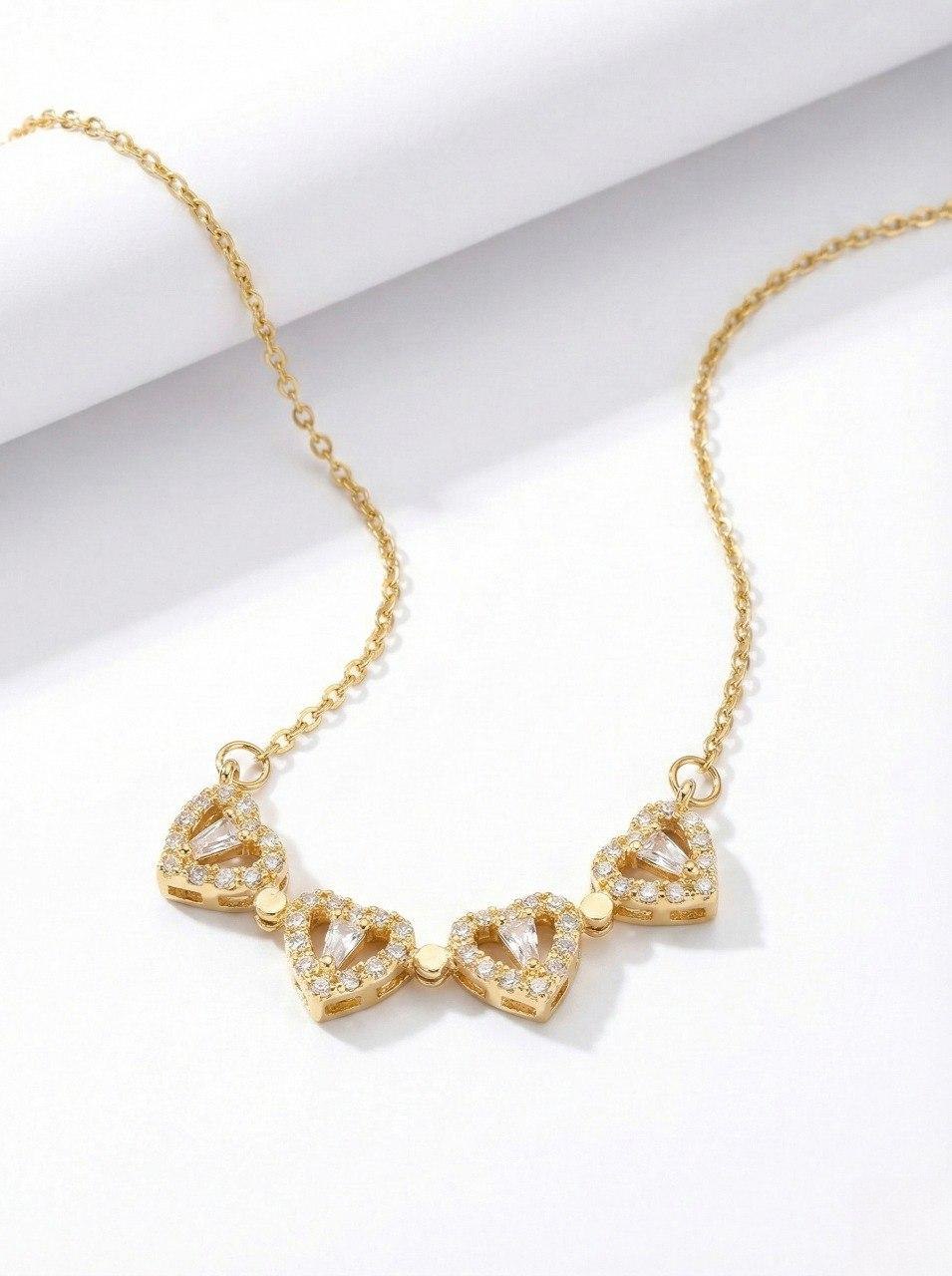 Crystal Clover Charm Necklace